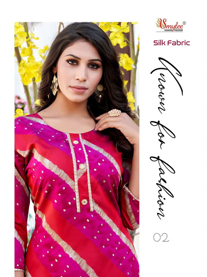 Smylee Silk Designer Printed Kurtis With Bottom Catalog